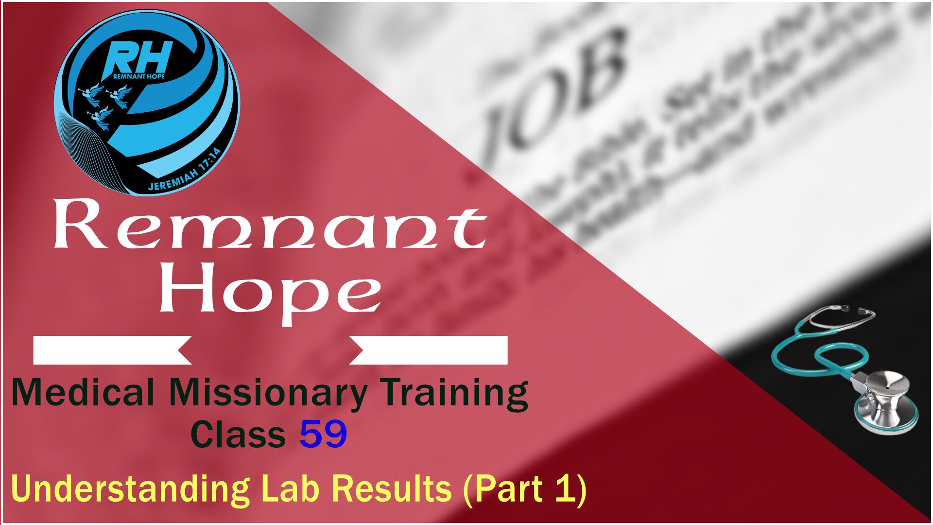 2019 Medical Missionary Training Class Document Downloads | Remnant Hope